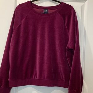 GAP Women's Rich Burgundy Crew Neck Sweater